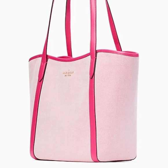 Authentic KATE SPADE Leather/canvas zip tote - Picture 15 of 15